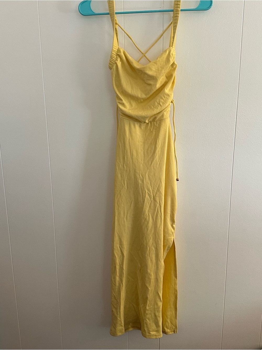 Saints + Secrets Butter Yellow Midi Dress
